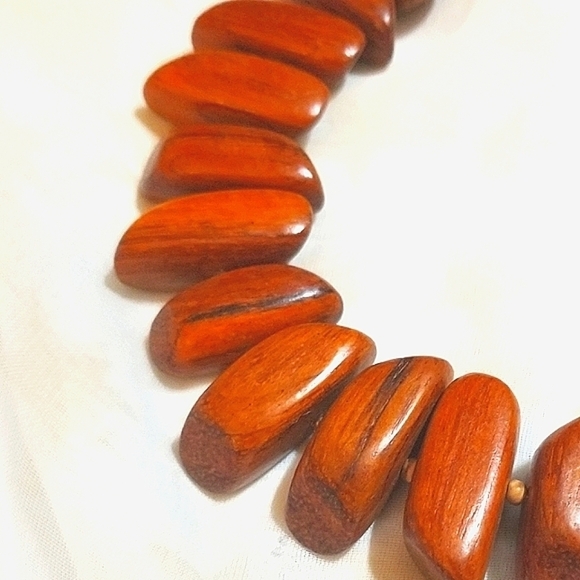 VTG Kenneth Lane 1970s wooden necklace - Picture 3 of 7